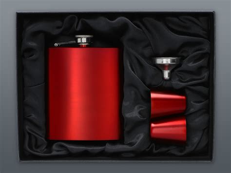 smiledrive metal hip flask gift set box|Hip Flask Gift Box .